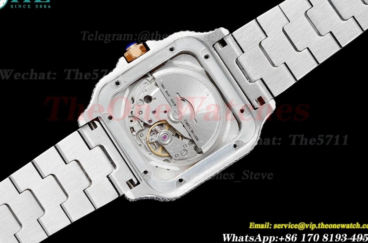 RG 40mm SS Red Santos MY9015 Mens SS Dial XL 100 AMG 0129